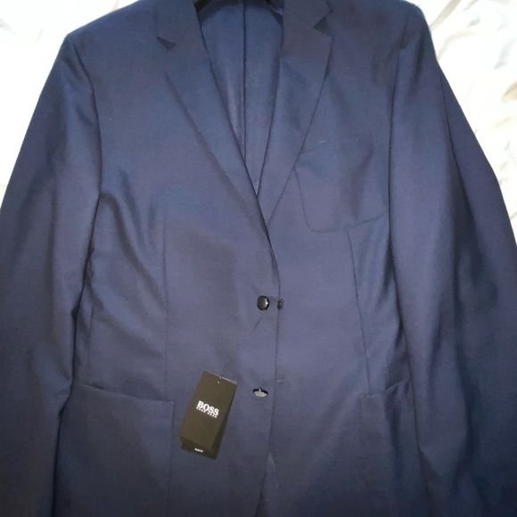 Boss Black, dark blue Blazer. Size 48R, 100%pure Virgin Wool. Part. Lined a very - Picture 4 of 9